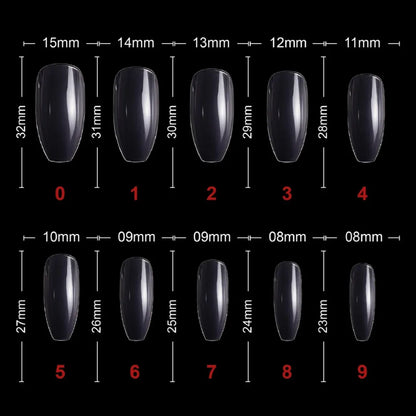 PKT 500pcs Ballet Nail Tips - Shills Professional
