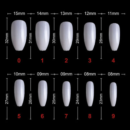 PKT 500pcs Ballet Nail Tips - Shills Professional