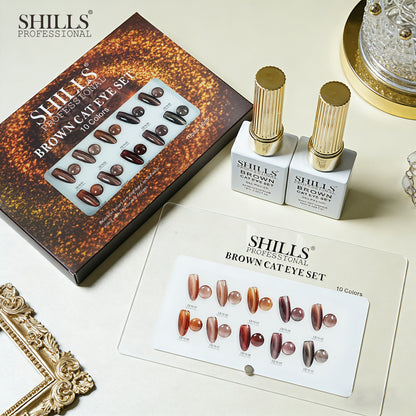BROWN CAT EYE GEL POLISH SET