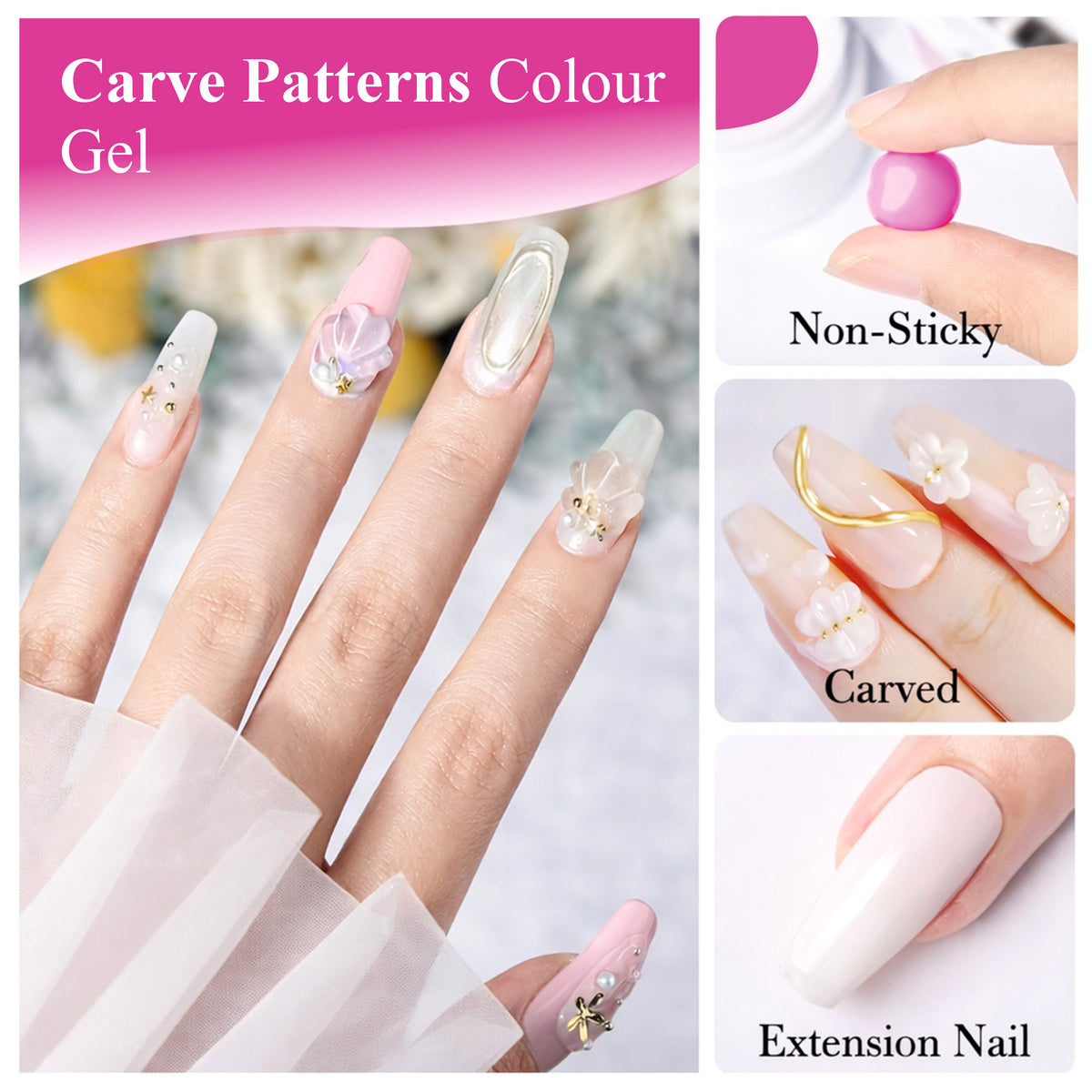 COLOUR GEL CARVE GEL A442 RED