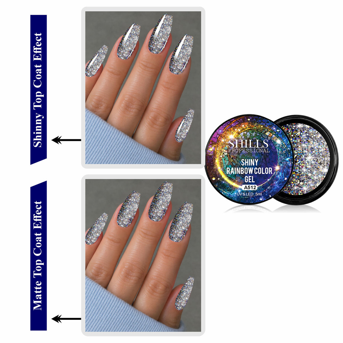 COLOUR GEL SHINY RAINBOW A512 SLR