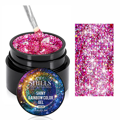 COLOUR GEL SHINY RAINBOW A520 PNK
