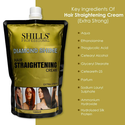 Diamond Shine Hair Straightening Cream - Shills Professional