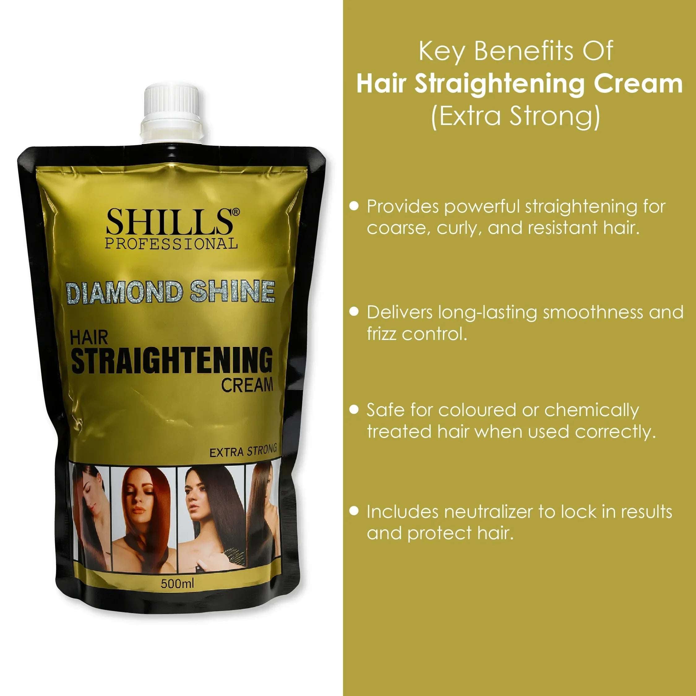 Diamond Shine Hair Straightening Cream - Shills Professional