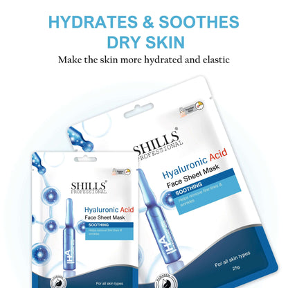 Hyaluronic Face Sheet Mask - Shills Professional