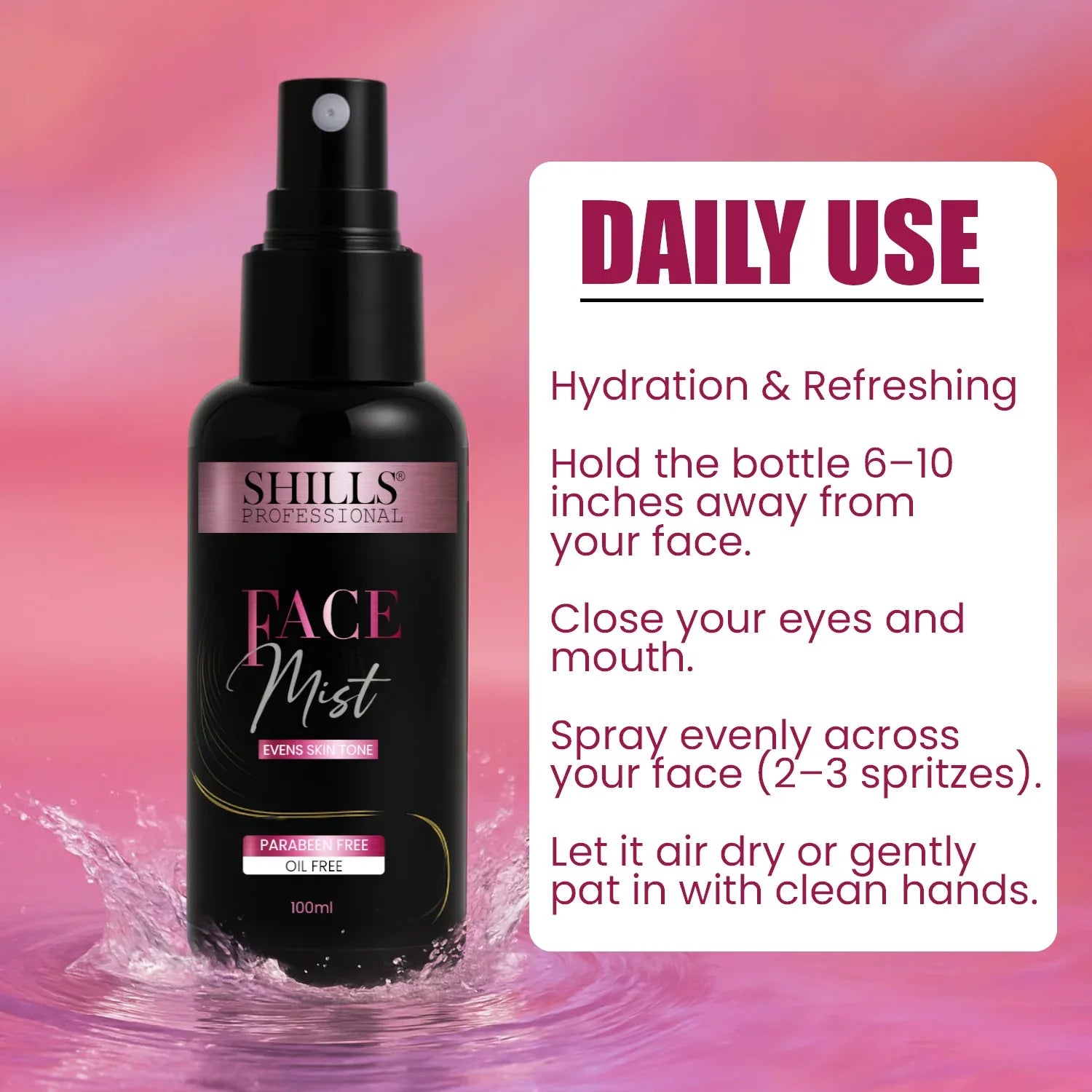 Face Mist 100ML - Shills Professional