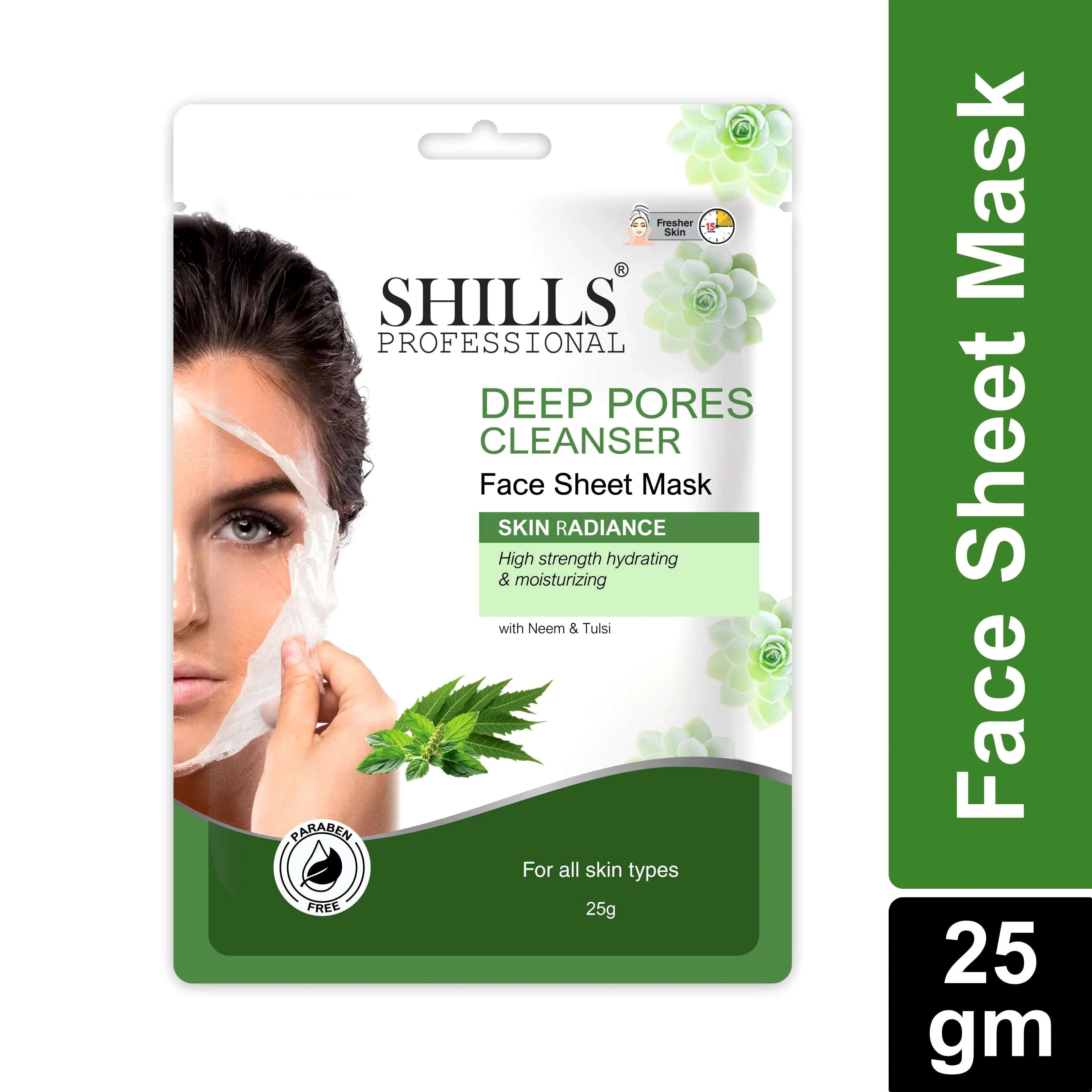 Deep Pores Face Sheet Mask - Shills Professional