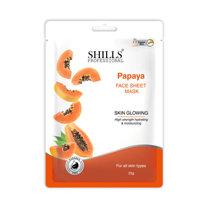 Papaya Fruit Face Sheet Mask - Shills Professional