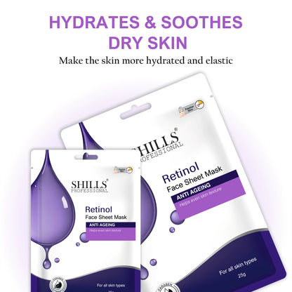 Retinol Face Sheet Mask - Shills Professional