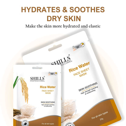 Rice Water Face Sheet Mask - Shills Professional