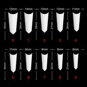 PKT 500pcs French Poited Natural nail tips