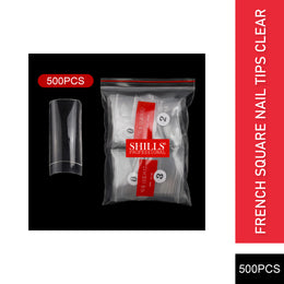 PKT 500pcs French Square Nail Tips Clear