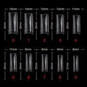 PKT 500pcs French Square Nail Tips Clear