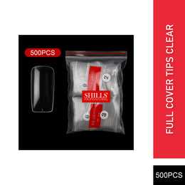PKT 500pcs Full Cover Tips-Clear