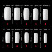 PKT 500pcs Full Cover Tips Natural