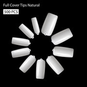 PKT 500pcs Full Cover Tips Natural