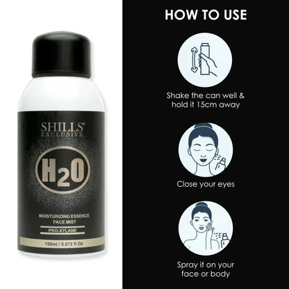 Moisturizing H2O Face Mist 150ml - Shills Professional