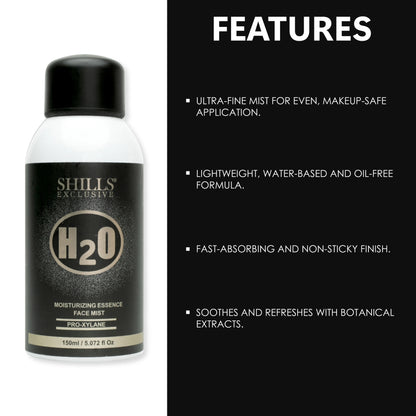 Moisturizing H2O Face Mist 150ml - Shills Professional