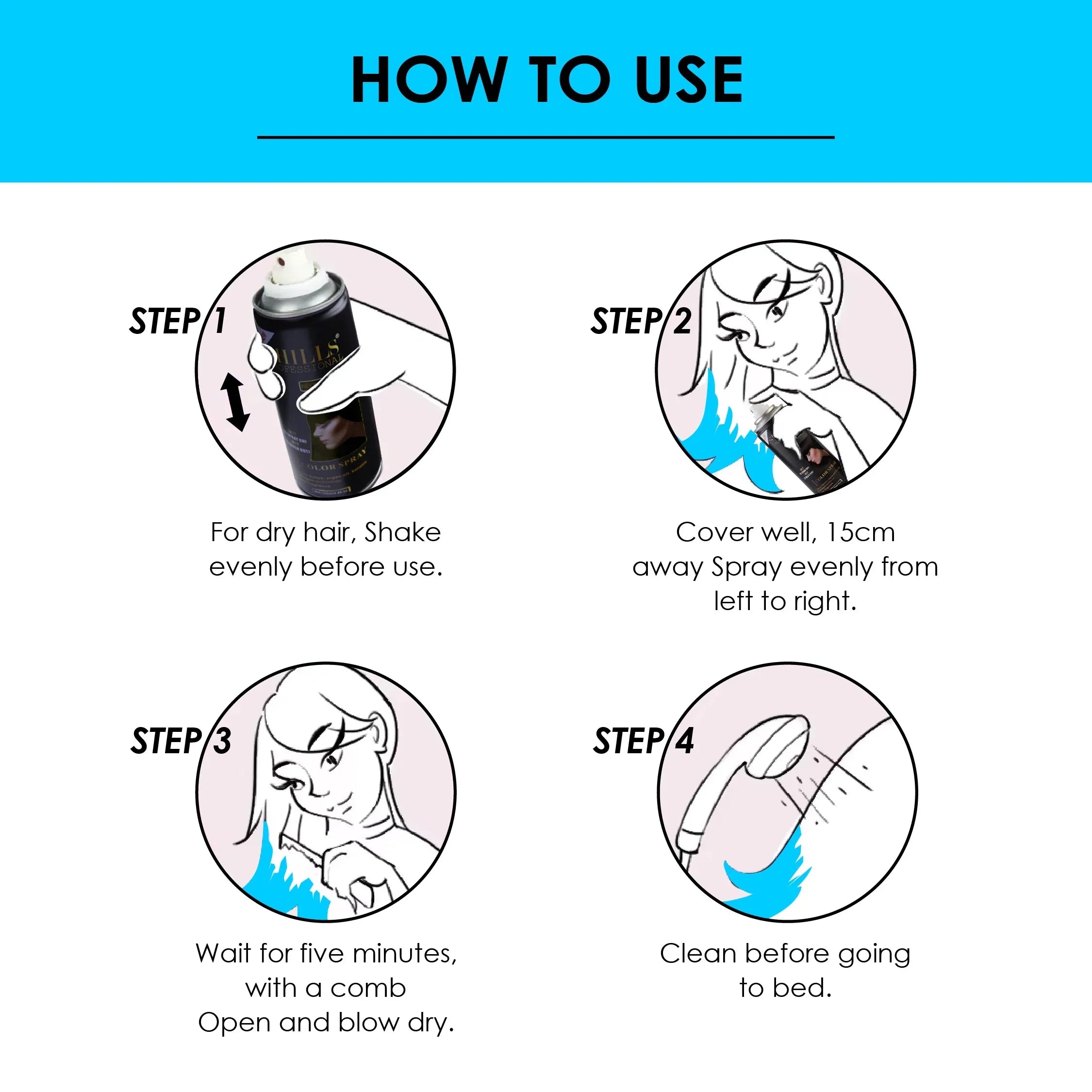 Color Hair Spray - Shills Professional