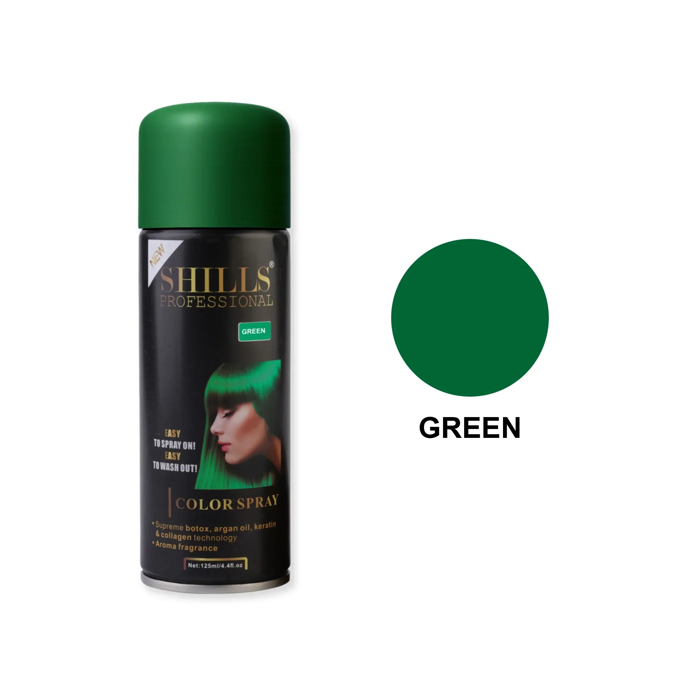 Color Hair Spray (GREEN) - Shills Professional