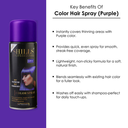 Color Hair Spray (PURPLE) - Shills Professional