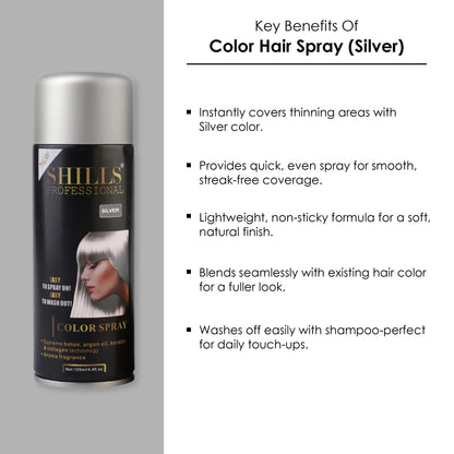 Color Hair Spray (HS-SILVER) - Shills Professional