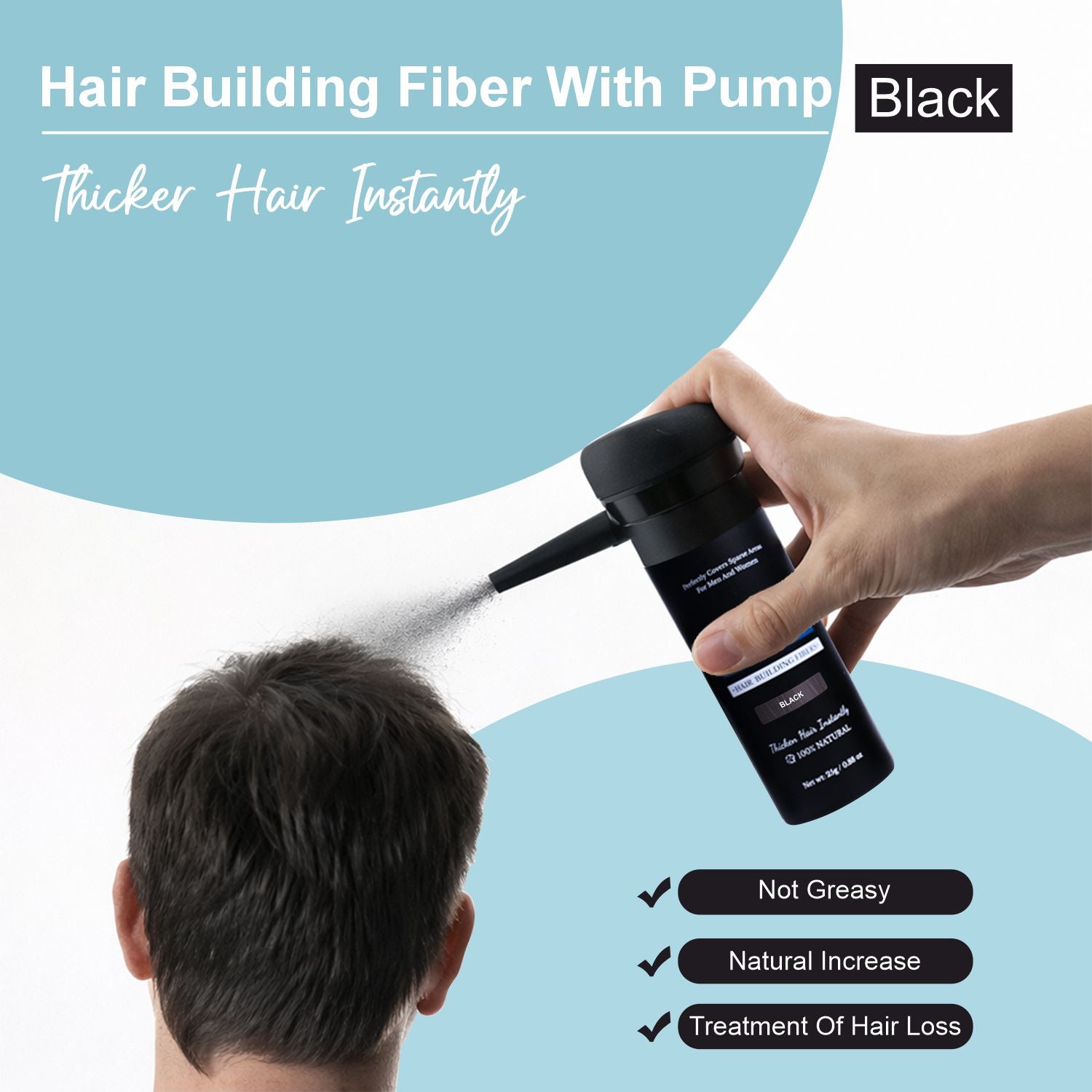Hair Fiber With Pump - Fiber Powder