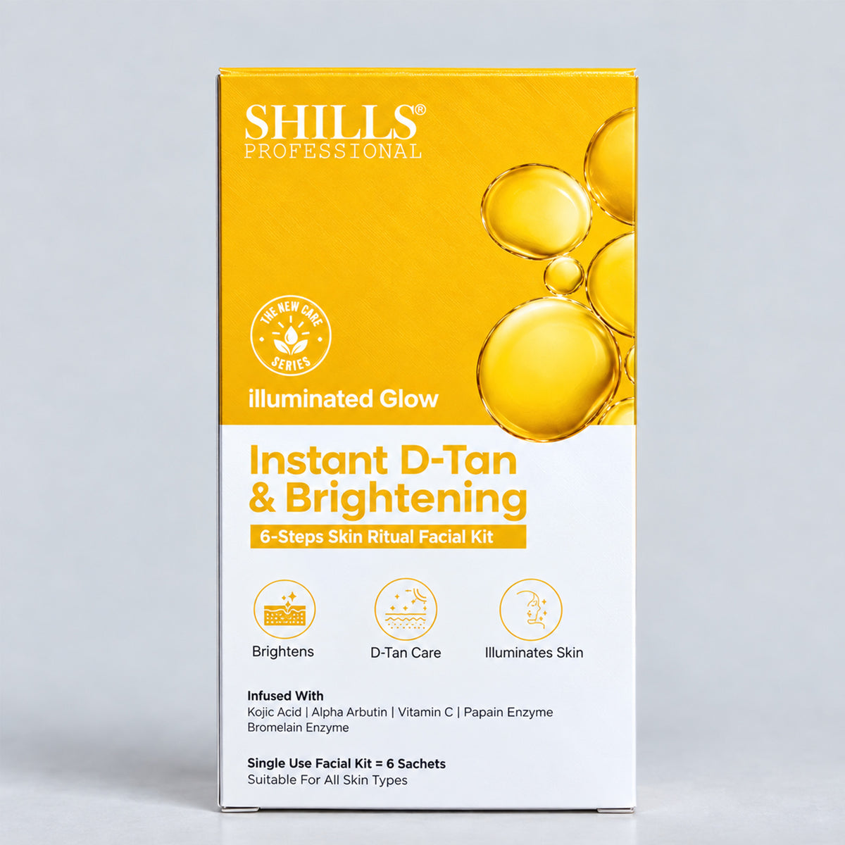 Illuminated Glow Instant De-Tan & Brightening Facial Kit | Shills