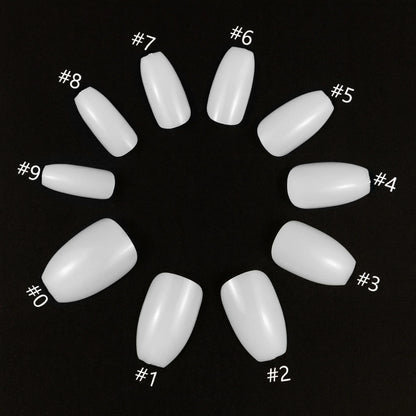 PKT 500pcs Short Ballet Nail Tips Natural - Shills Professional