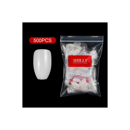 PKT 500pcs Short Ballet Nail Tips Natural - Shills Professional