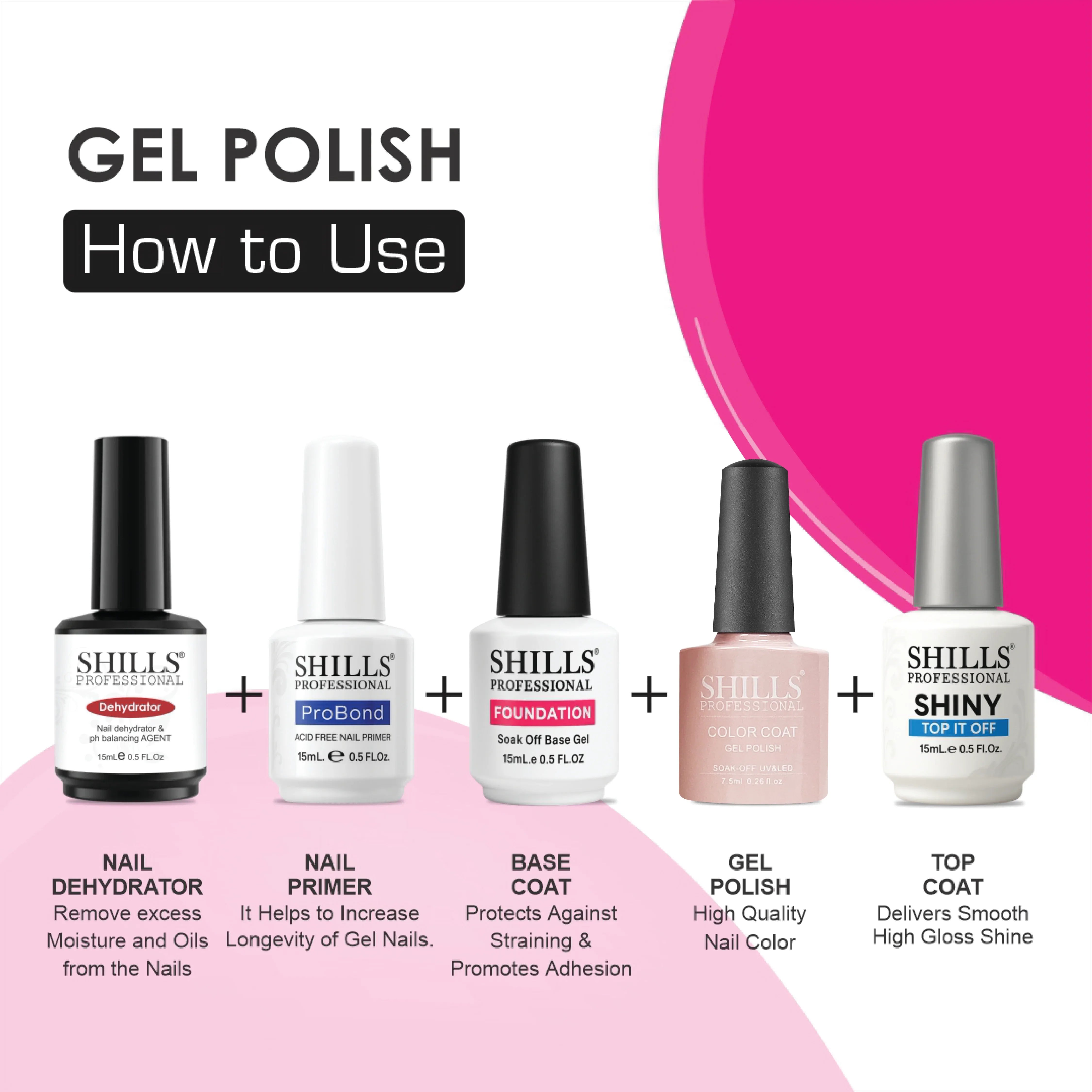 UV/LED Cool Gel Polish (M42-M82) - Shills Professional