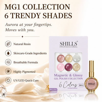 Magnetic & Glossy Cat Eye Gel Polish Collection MG01