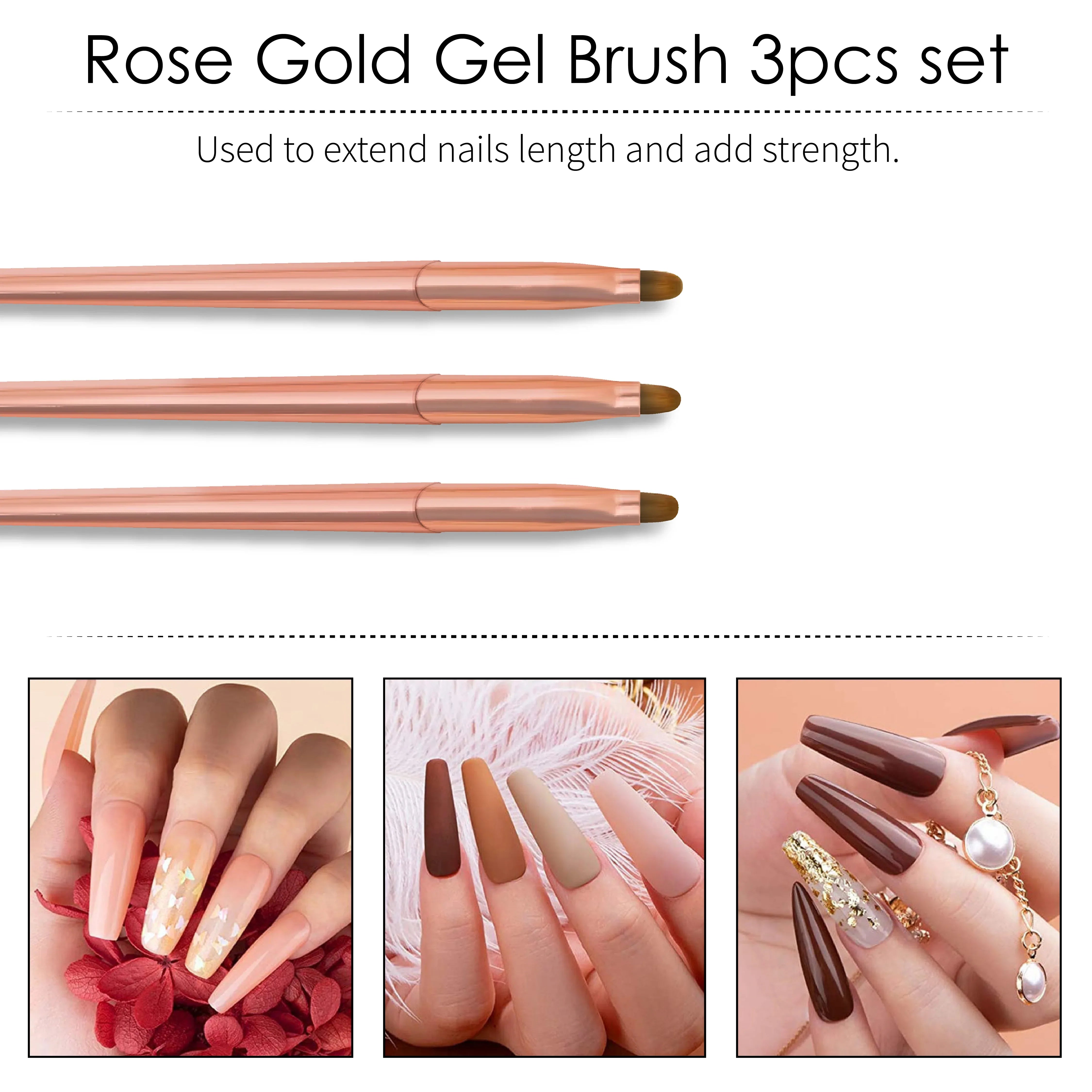 Gel Brush Set Metal 3Pcs - Shills Professional