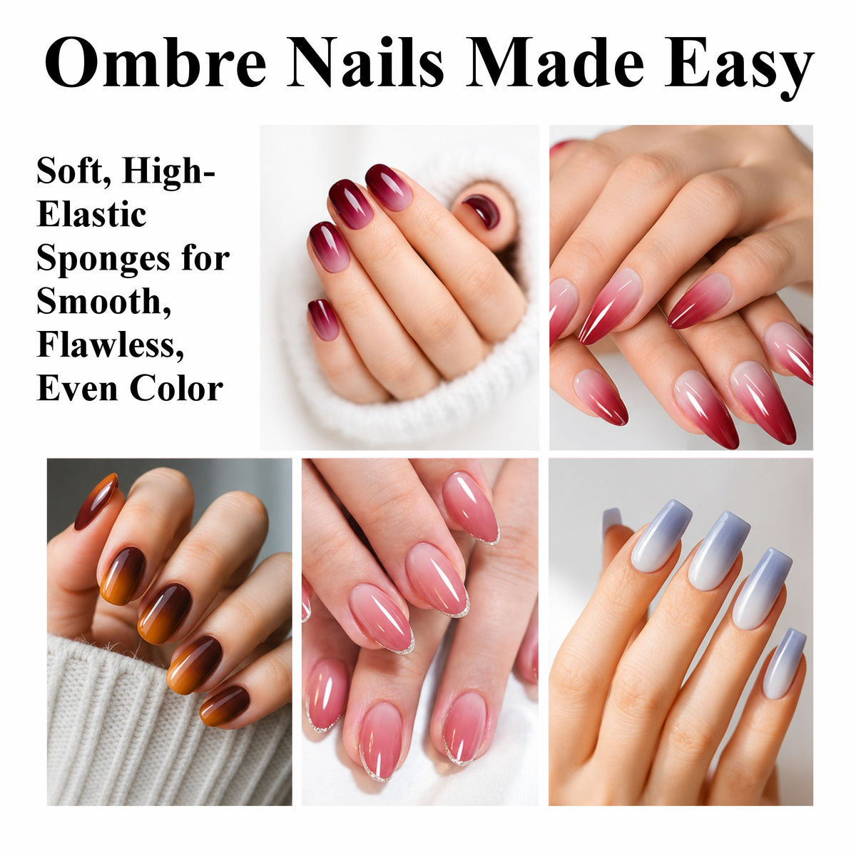 OMBRE SPONGE WITH PLUCKER SPN-21171 WHT
