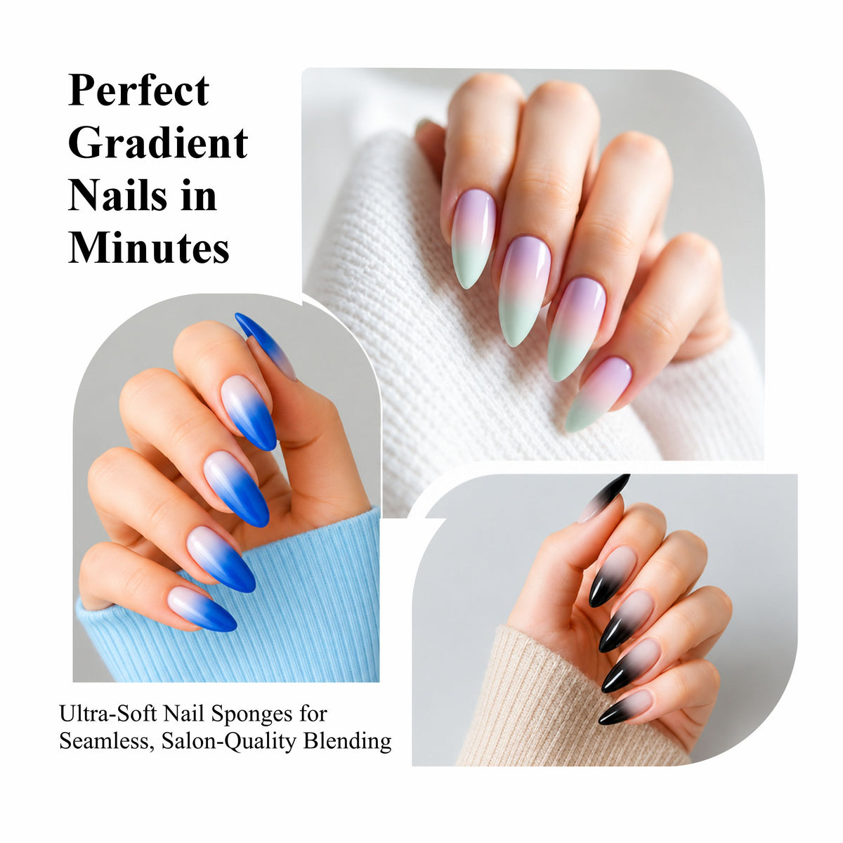 OMBRE SPONGE WITH PLUCKER SPN-21171 WHT