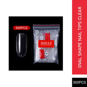 PKT 500pcs Oval Shape Nail Tips Clear