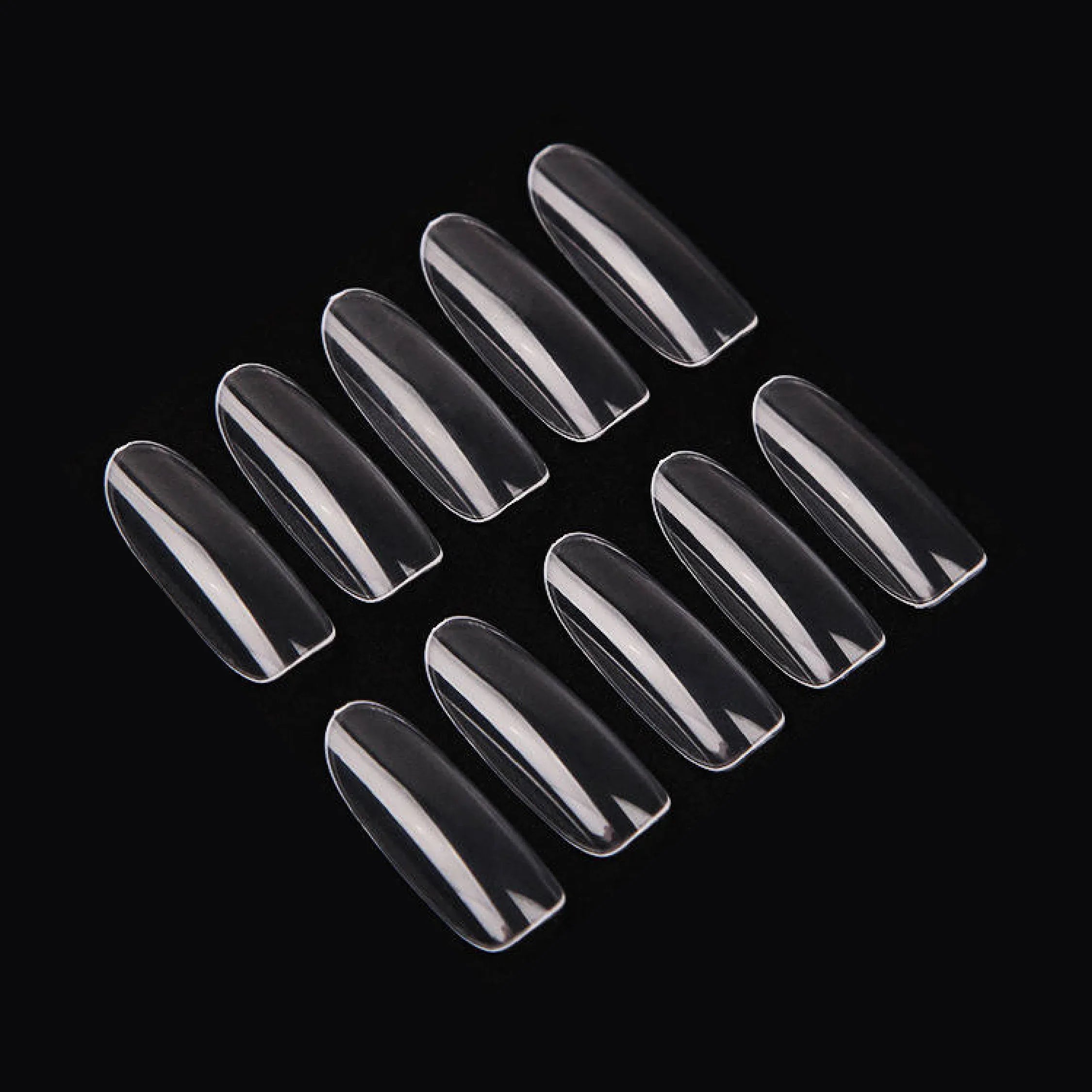 PKT 500pcs Oval Shape Nail Tips Clear - Shills Professional
