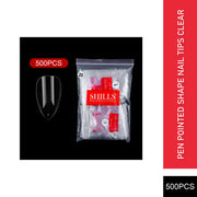 PKT 500pcs Pen Pointed Shape Nail Tips Natural