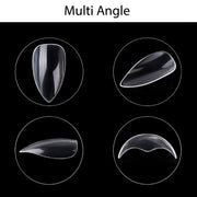 PKT 500pcs Pen Pointed Shape Nail Tips Natural