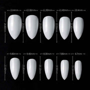 PKT 500pcs Pen Pointed Shape Nail Tips Natural