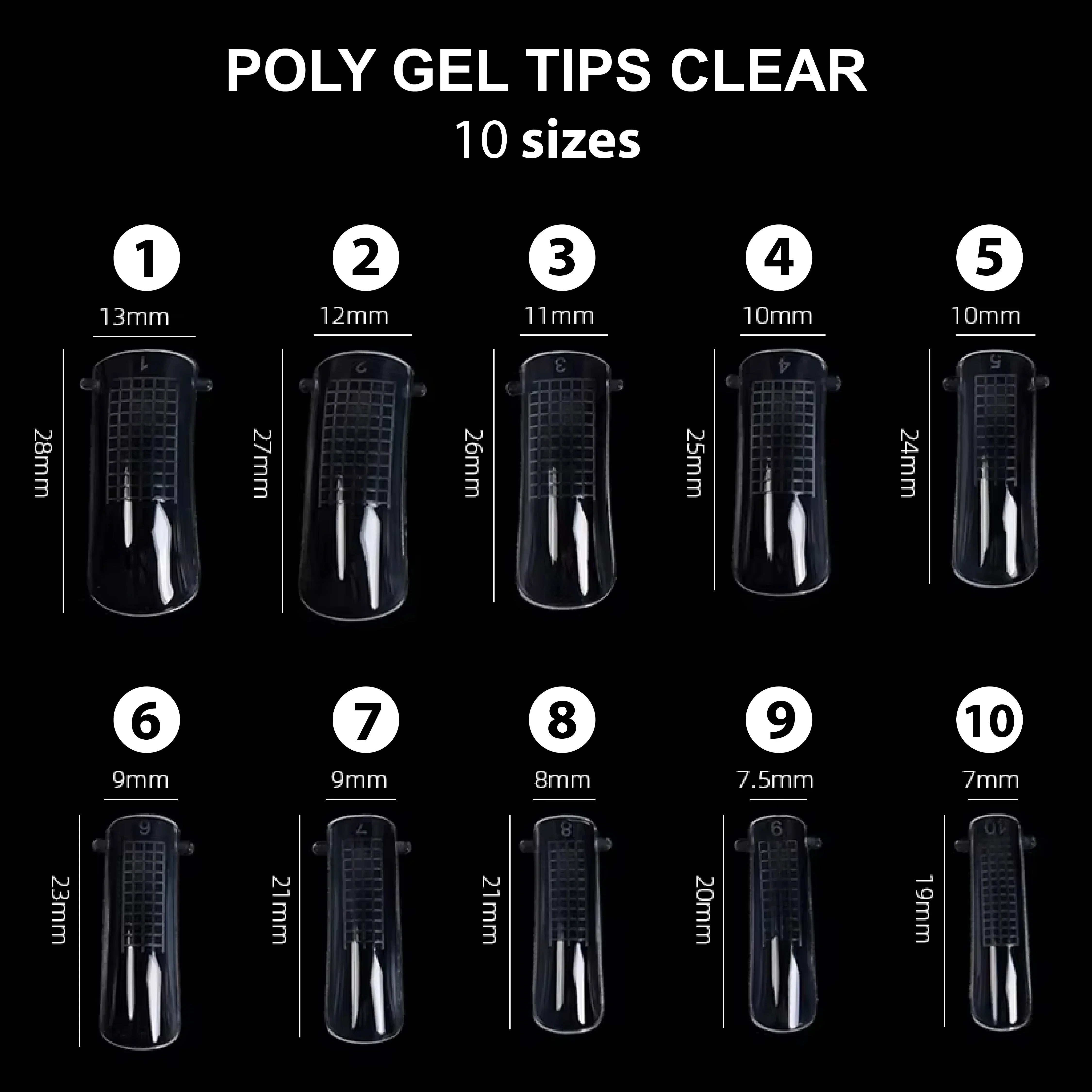 Poly Gel Tips 100pcs - Shills Professional
