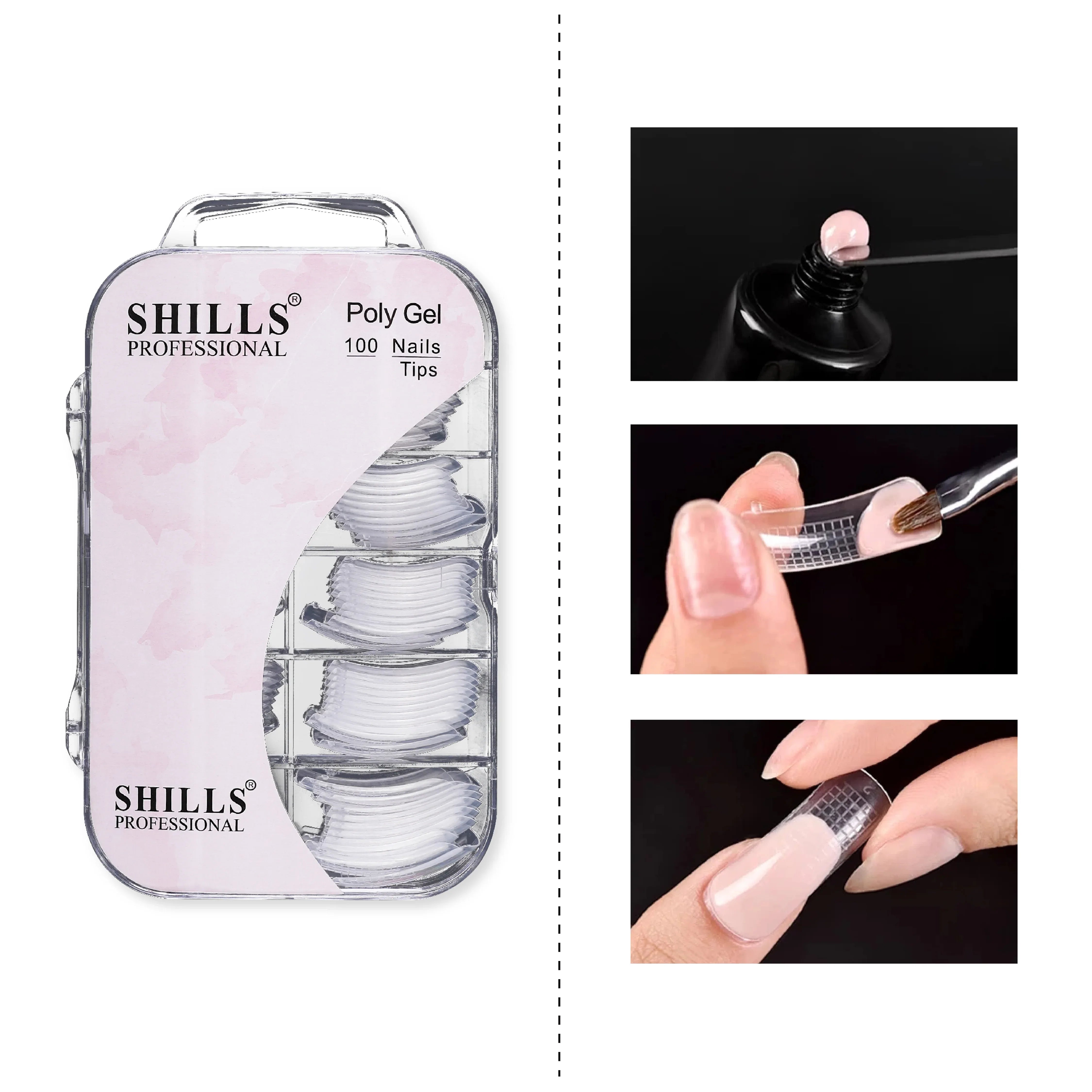 Poly Gel Tips 100pcs - Shills Professional