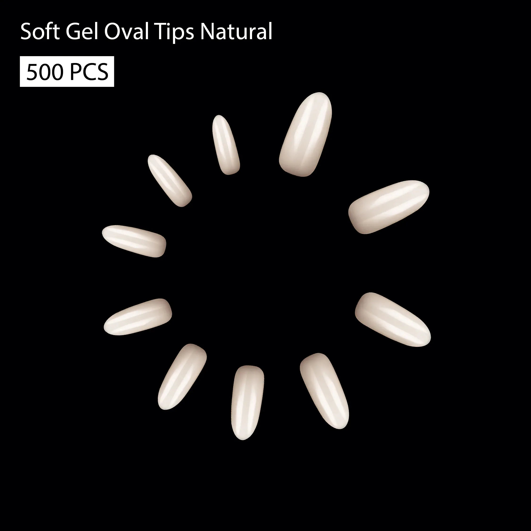 Soft Gel Oval Tip-PT11-NATURAL - Shills Professional