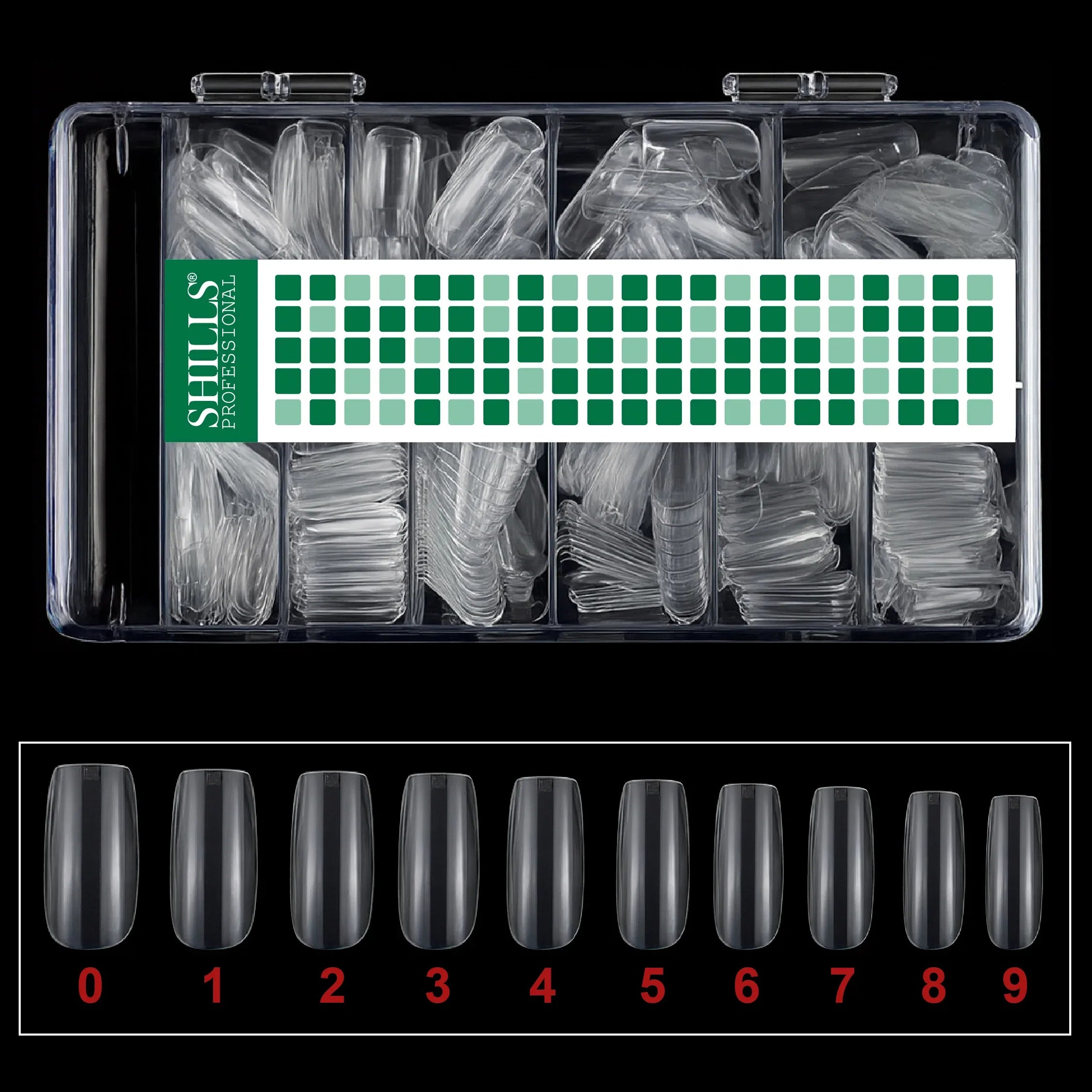 Soft Gel Square Tips-PT12-CLEAR - Shills Professional