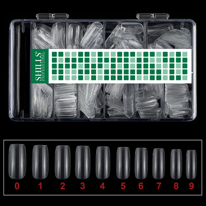 Soft Gel Square Tips-PT12-CLEAR - Shills Professional
