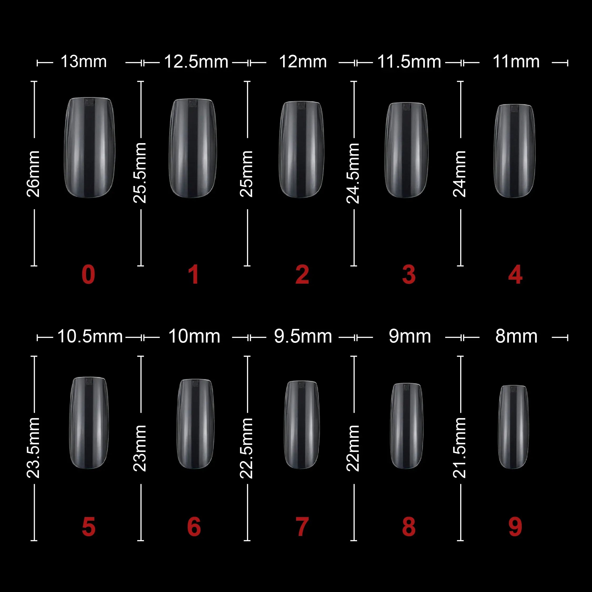 Soft Gel Square Tips-PT12-CLEAR - Shills Professional