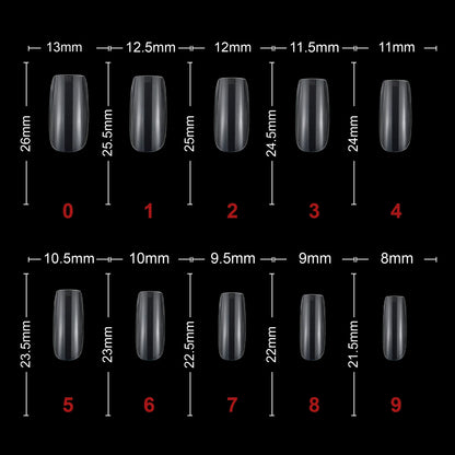 Soft Gel Square Tips-PT12-CLEAR - Shills Professional