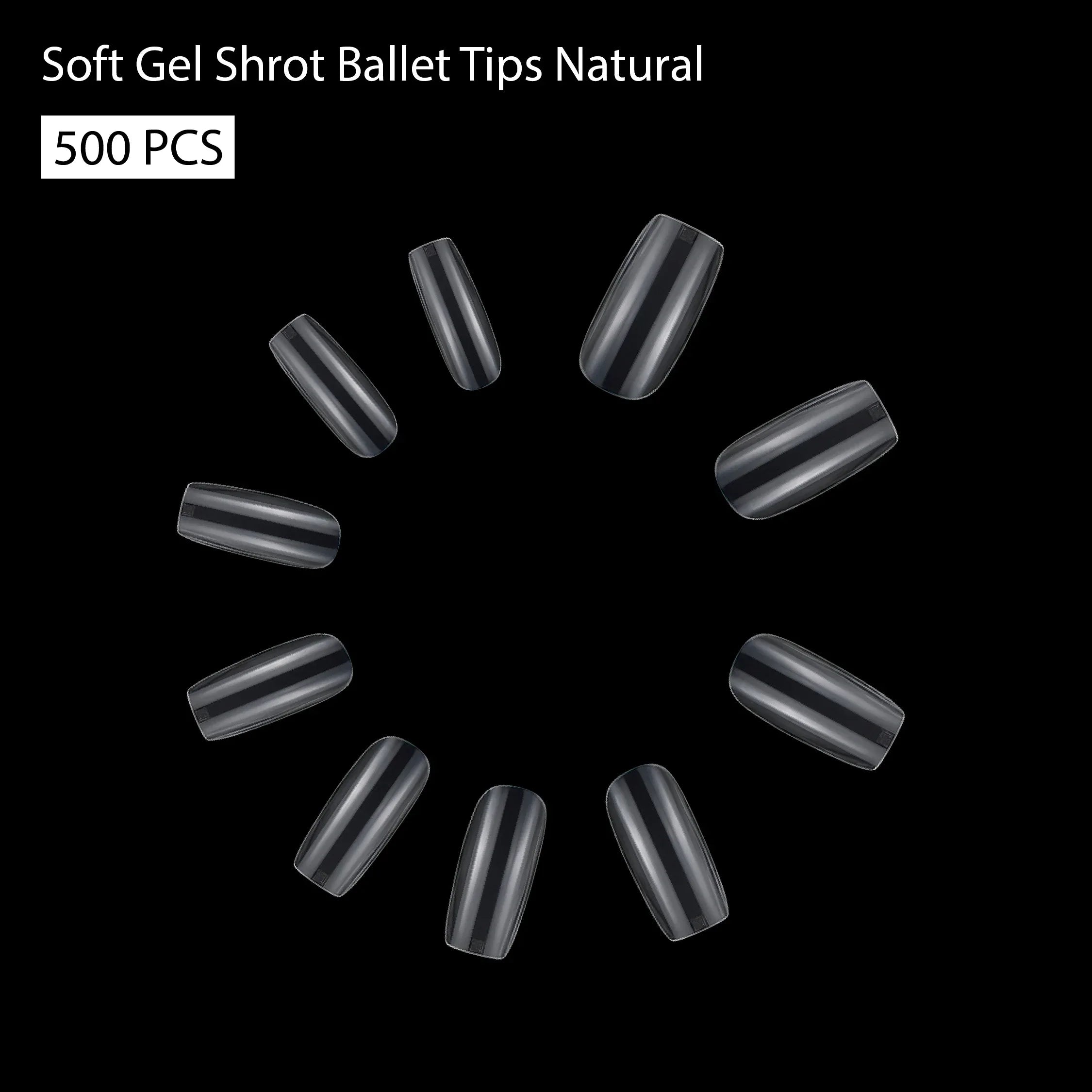 Soft Gel Square Tips-PT12-CLEAR - Shills Professional