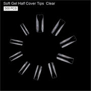Soft Gel Half Cover Tip Clear-PT13-CLEAR