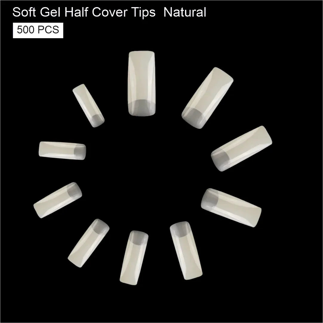 Soft Gel Half Cover Tip-PT13-NATURAL - Shills Professional